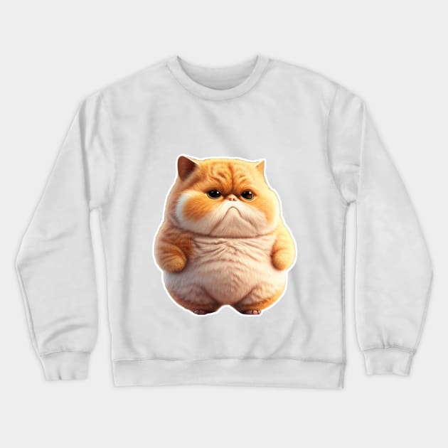 Cute Chibi Cat Merch - Adorable Feline Apparel and Accessories Crewneck Sweatshirt by Phantom Troupe